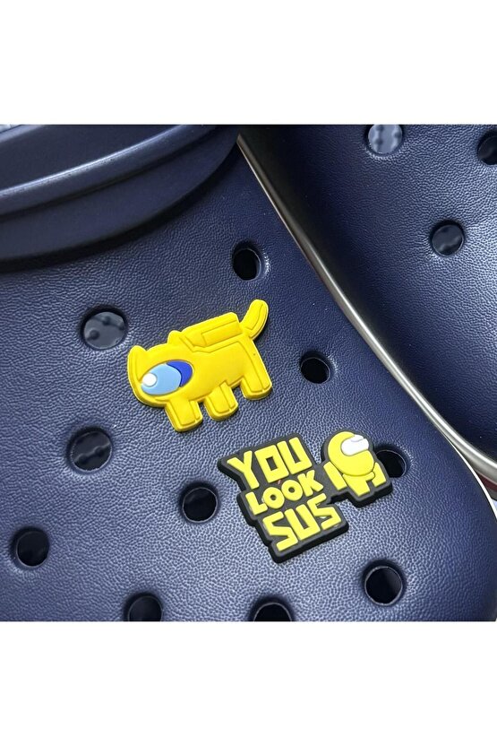 Crocs Sarı 2li Set (2 adet) Terlik Süsü ve Jibbitz Charm