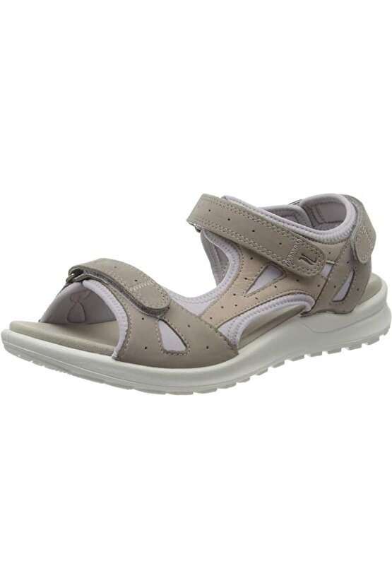 Kadın Gri Siris Nubuk Deri Sandalet