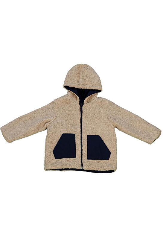 Çift Taraflı Welsoft Bej Çocuk Mont