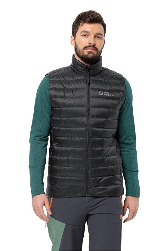 Pilvi Down Erkek Siyah Outdoor Kaz Tüyü Yelek