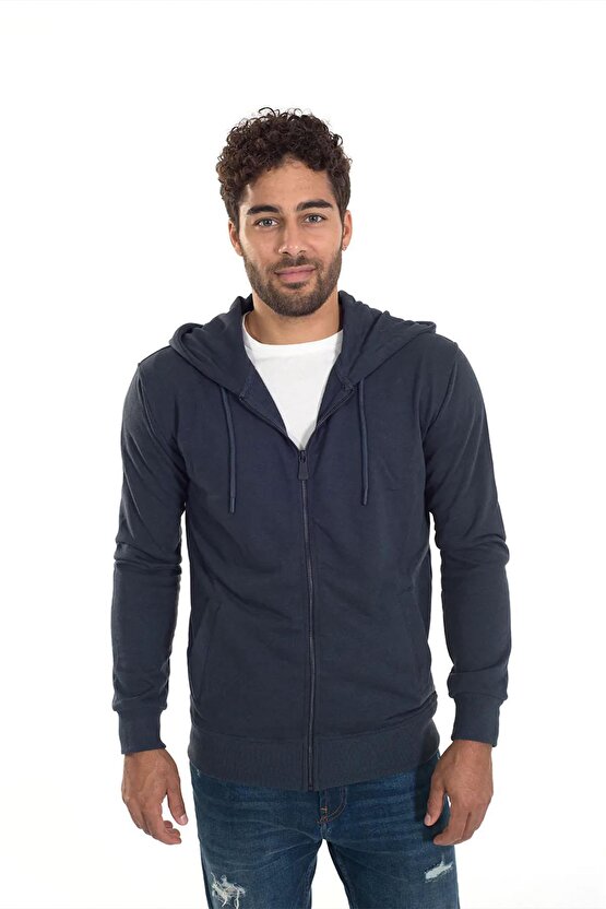 Gw0003 - Basic Kapüşonlu Fermuarlı Sweatshirt