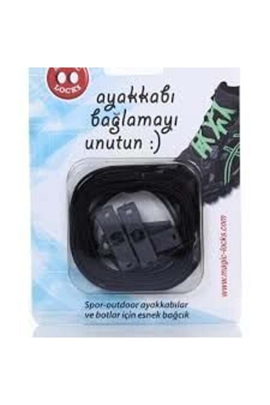 Magic Locks 17b1 - Yassı Lacivert Akıllı Bağcık