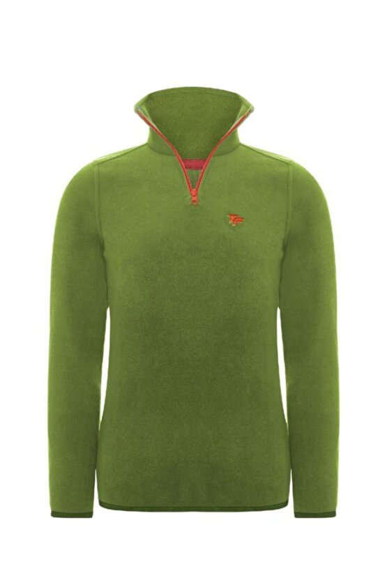 Polarline Erkek 14 Fermuar Sweatshirt Yeşil (Hztp19020-ysl)