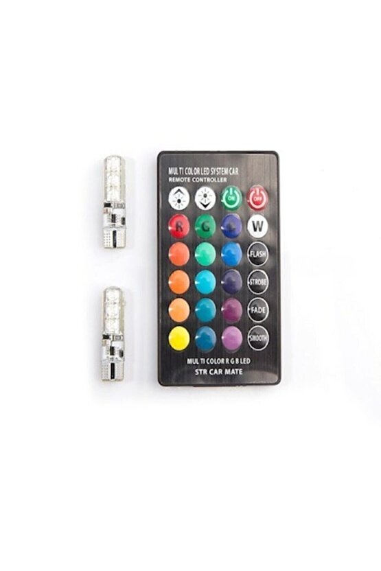 T10 Rgb Kumandalı Park Ampulleri Modlu