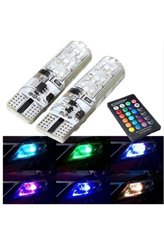 T10 Rgb Kumandalı Park Ampulleri Modlu