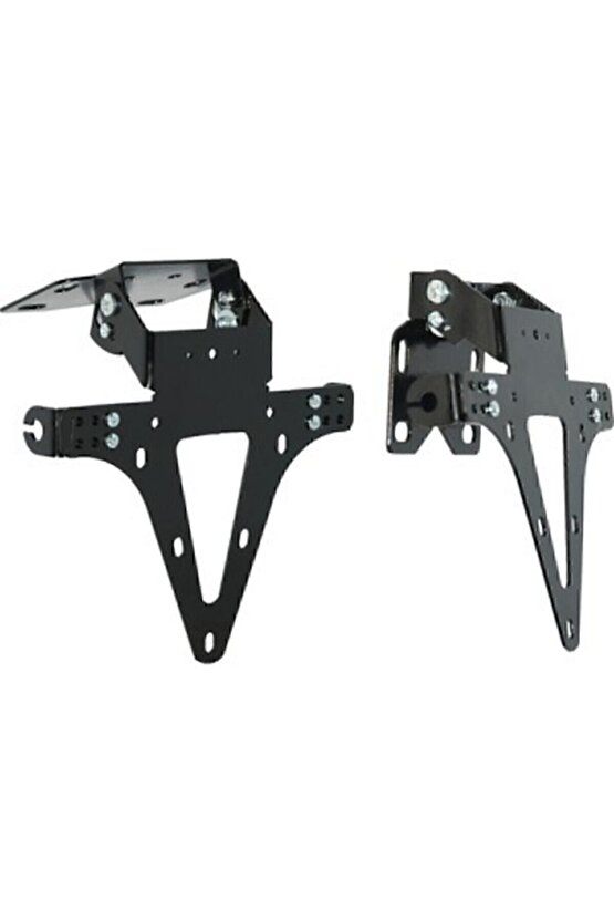 Universal Motosiklet Katlanır Plakalık Sinyal Bağlantılı Siyah Supermoto