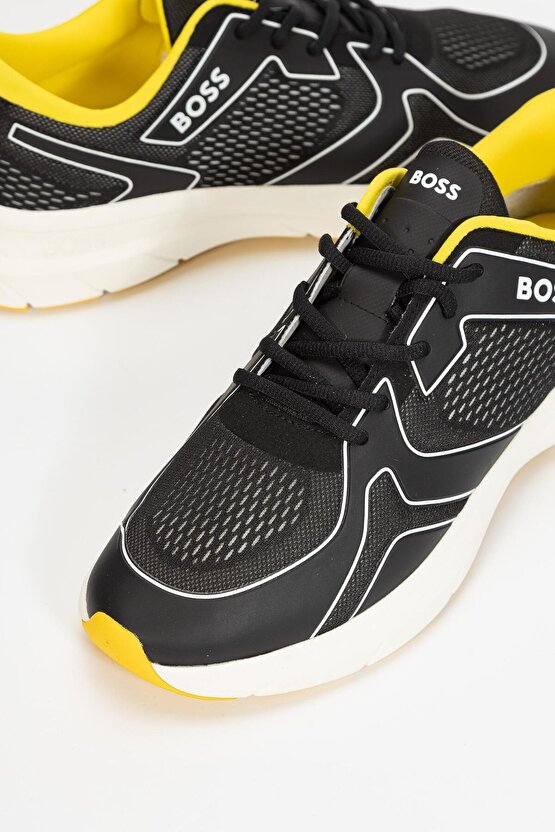 Erkek Bağcıklı Marka Logolu Spor Stil Siyah Sneaker 50498933-007