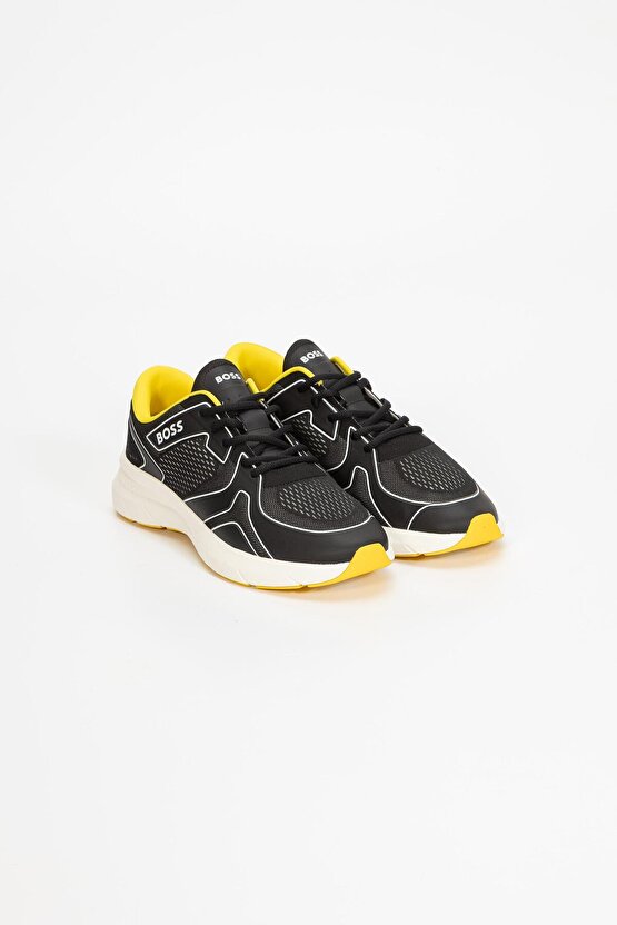 Erkek Bağcıklı Marka Logolu Spor Stil Siyah Sneaker 50498933-007