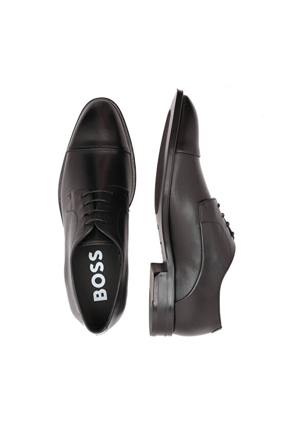 Derrek Derby Erkek Klasik Siyah Deri Ayakkabı Made in Italy