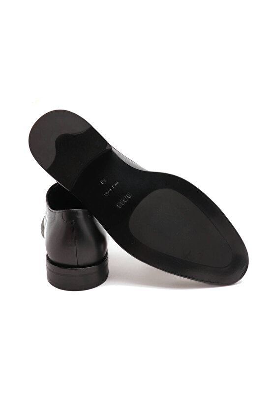 Derrek Derby Erkek Klasik Siyah Deri Ayakkabı Made in Italy