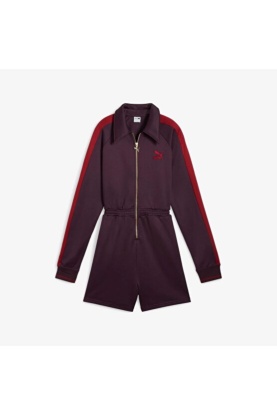 T7 Romper Kadın Mor Tulum