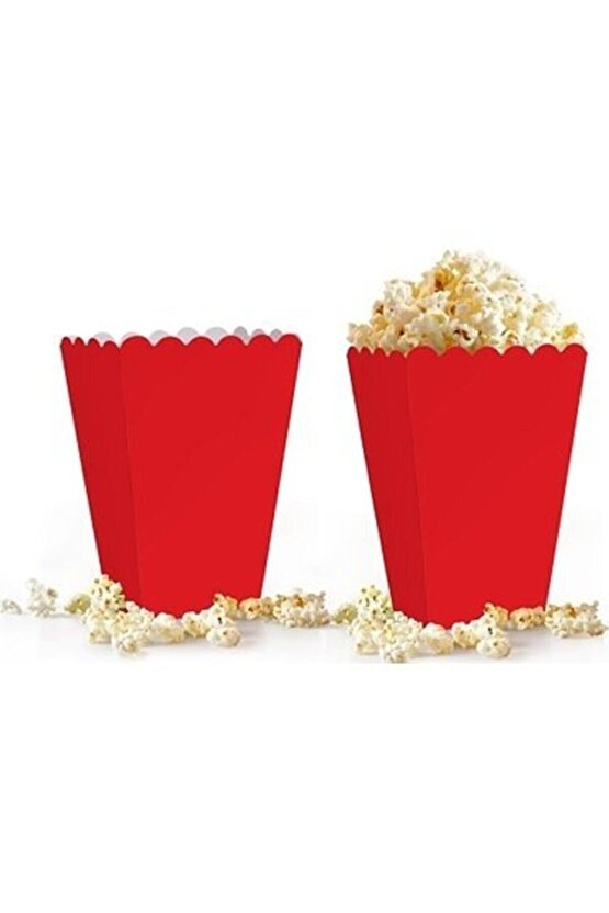 Turuncu Renkli Karton Mısır Kutusu 8li (popcorn)