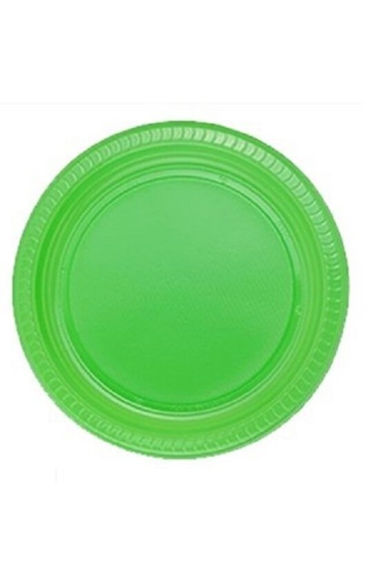 Fıstık Yeşili Plastik Tabak 25li
