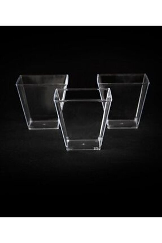 STD Plastik Akrilik Prizma Kübik Kase 200cc *-10*adet - Kapaksız Klasik