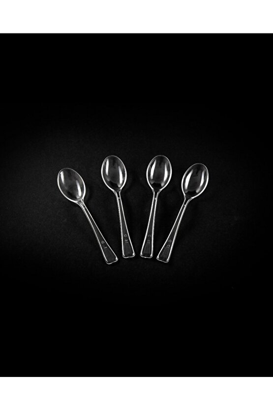 Plastik, Mini Kaşık 250 Adet (1 Paket)