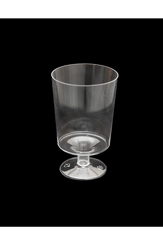 Plastik Akrilik Şarap Kadehi Mini 10 Adet - Şeffaf, Kristal, Sert