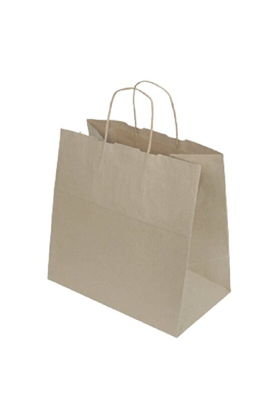 Burgu Sap Kraft Çanta 38x36x25 cm 50 Adet