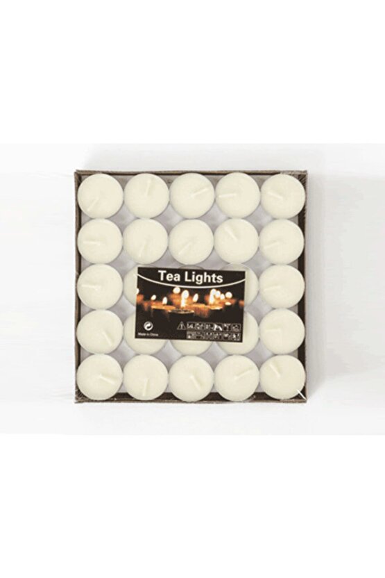 Beyaz 50li Tealight Mum