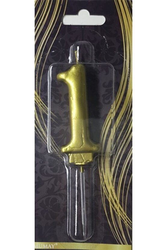 1 Rakam Gold Altın Mum