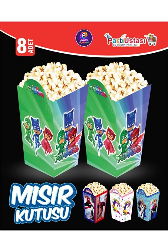 Partioyunevi Pj Maskeliler Popcorn Mısır Kutusu 8li