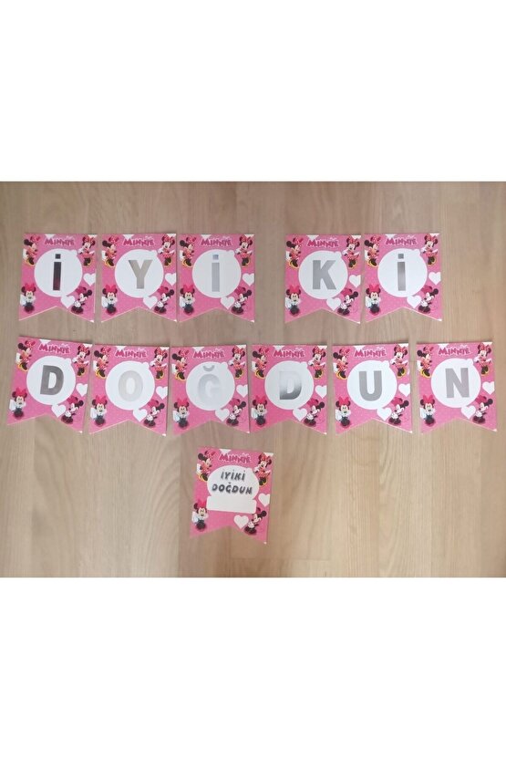 Minnie Mouse Temalı Banner Flama