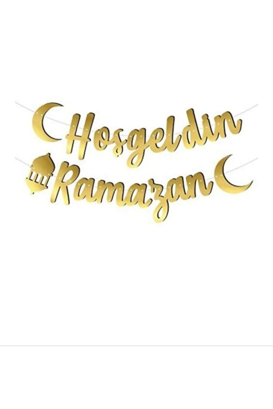 Hoşgeldin Ramazan Kaligrafi Banner Yazı Ramazan Süsleri