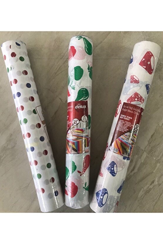 14 Süs Desenli Kullan At Masa Örtüsü 24 M 3 Adet