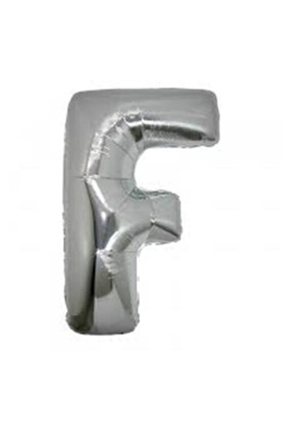 100cm F Harfi Folyo Balon Gümüş 40 Inc Helyum Gazına Uygun