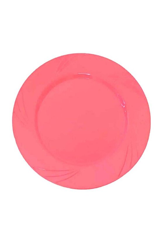 Pembe Yuvarlak Mika Tabak 26 Cm