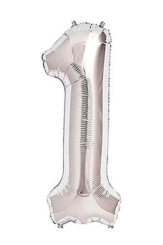 1 Rakam Silver Folyo Balon Sayılı Balon 100 Cm Dev Boy