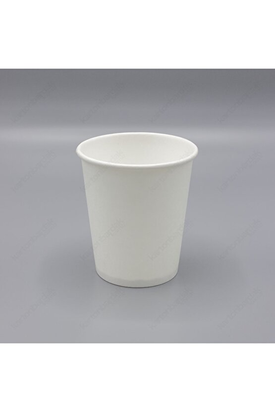 8 Oz Beyaz Karton Bardak 100 Lü Sıcak Bardak