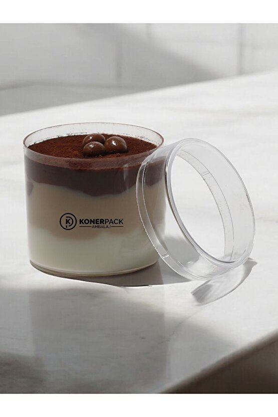 24 Adet Mika Sert Plastik Tatlı Kasesi , Kap Kapak Takım