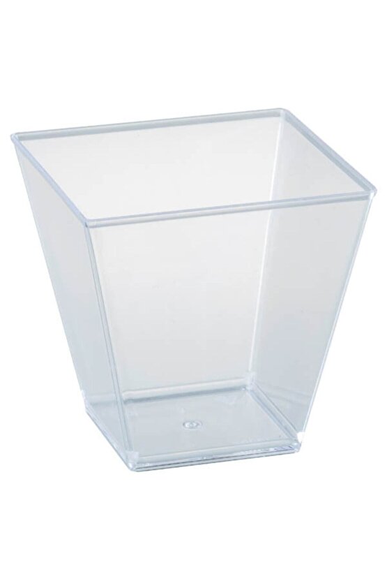 Prizma Mini Mika Plastik Sunum Kabı Kübik Kase 200cc - *10* Adet
