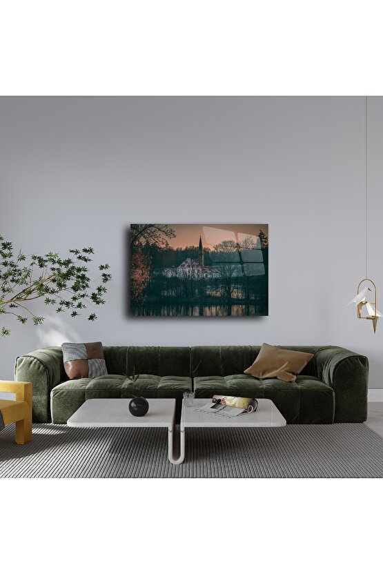 Rustik Manzara Cam Tablo