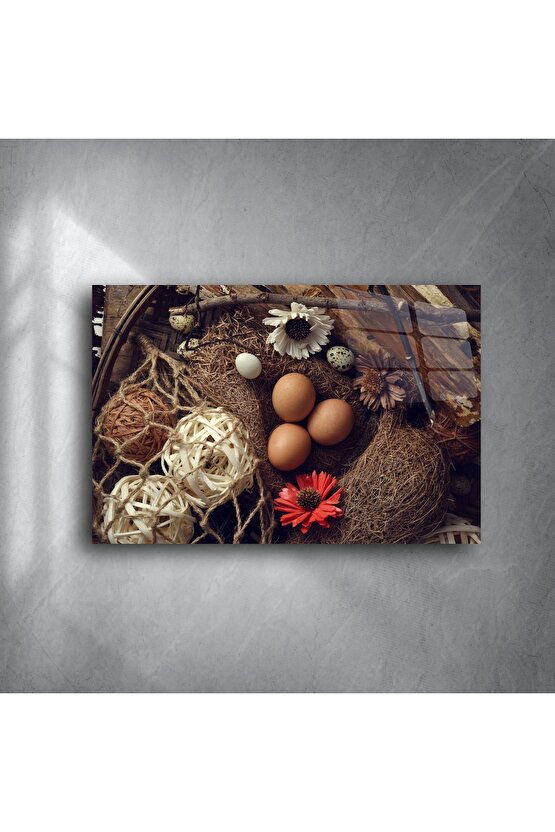 Kurutulmuş Çiçekli ve Hasır Detaylı Doğal Mutfak Dekoru