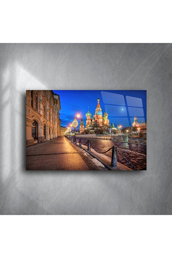 Moskova Aziz Vasil Katedrali Cam Tablo