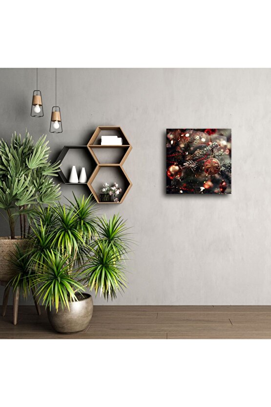 Parıltılı Yılbaşı Temalı Modern Duvar Dekoru