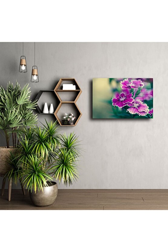 Lüks Parlak Çiçek Duvar Tablosu