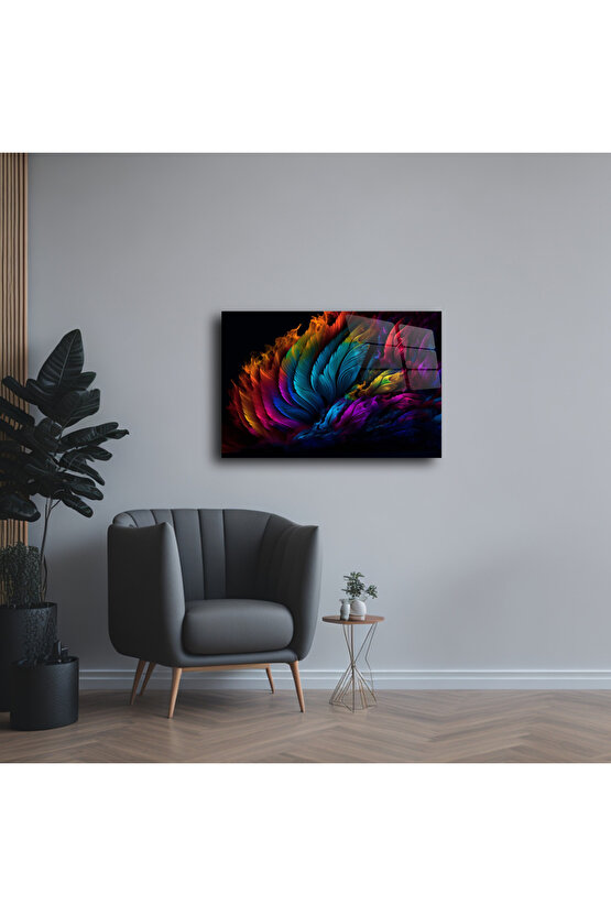 Karışık Desenler Cam Tablo Duvar Dekoru 16