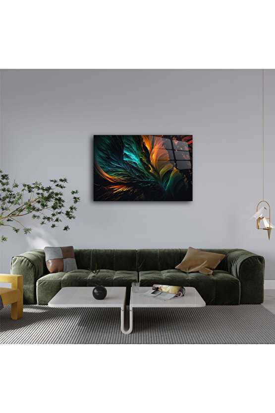 Karışık Desenler Cam Tablo Duvar Dekoru 11