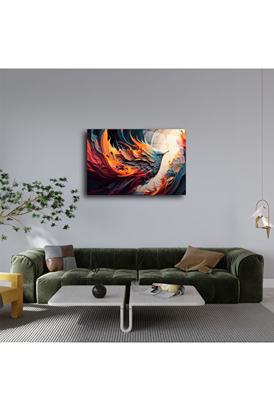 Karışık Desenler Cam Tablo Duvar Dekoru 10