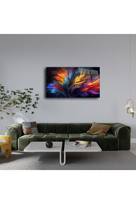 Karışık Desenler Cam Tablo Duvar Dekoru 1