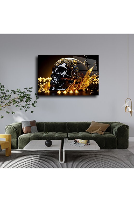 Kuru Kafa Görseli Cam Tablo Duvar Dekoru 3