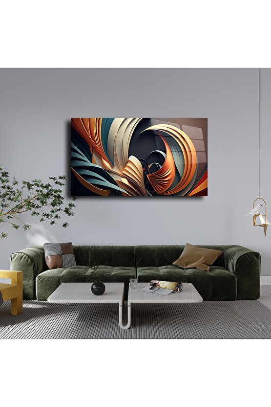 Karışık Desen Cam Tablo Duvar Dekoru 1