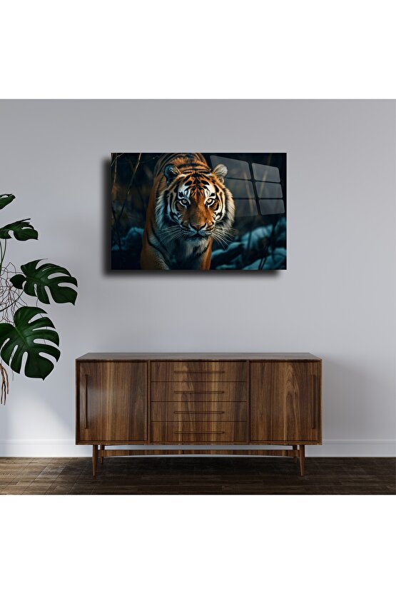 Kaplan Görseli Cam Tablo Duvar Dekoru 2