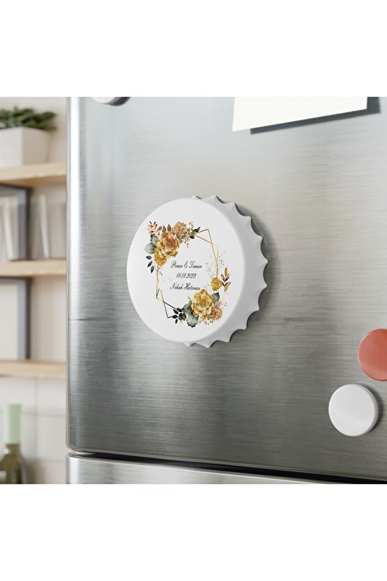 50 Adet Kapak Açacak Magnet Buzdolabı Süsü, Söz, Nişan, Kına, Nikah, Düğün Hatırası 1