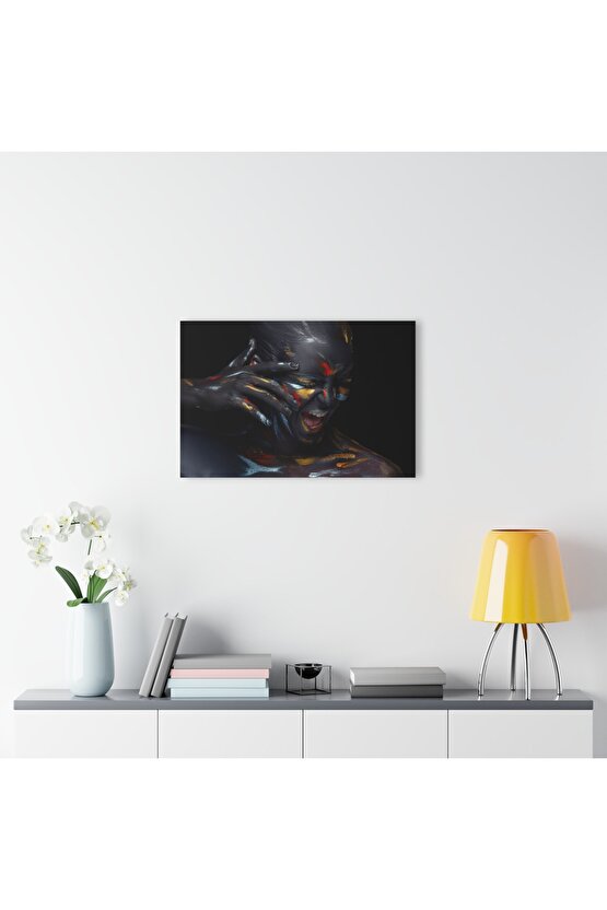 Kadın Model Cam Tablo Duvar Dekoru 2