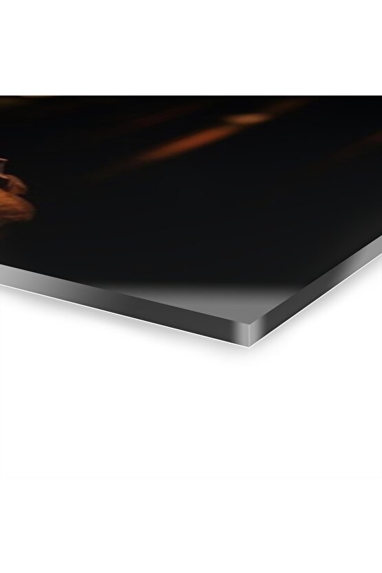 Kadın Melek Heykel Cam Tablo Duvar Dekoru