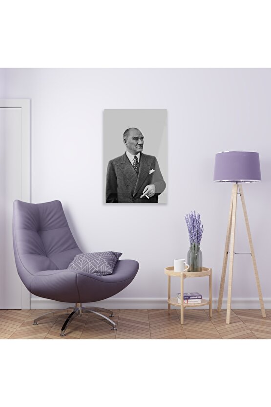 Atatürk Model 1 Cam Tablo Duvar Dekoru