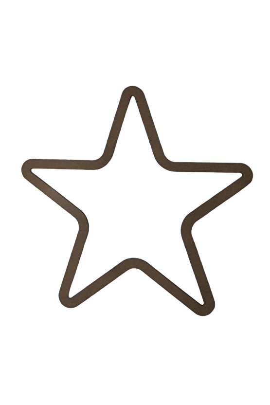 Oval Kenarlı Yıldız Figürlü 3 Mm Ham Mdf Isimsiz Kasnak 25 Cm